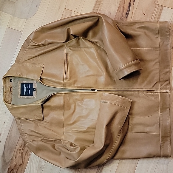 Pronto Uomo Jackets & Coats Pronto Uomo Honey Leather Jacket Xl